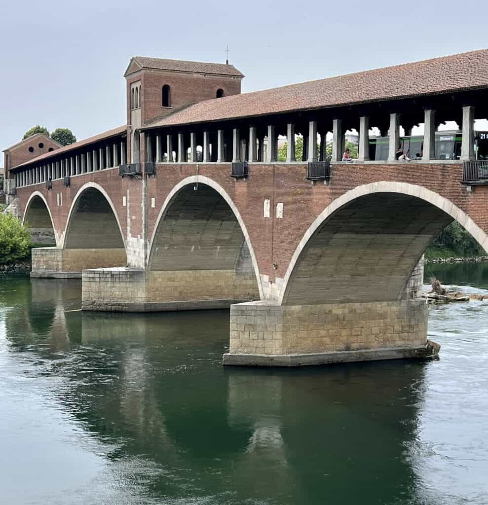 Pavia Ponte Coperto Covered Bridge Ticino River