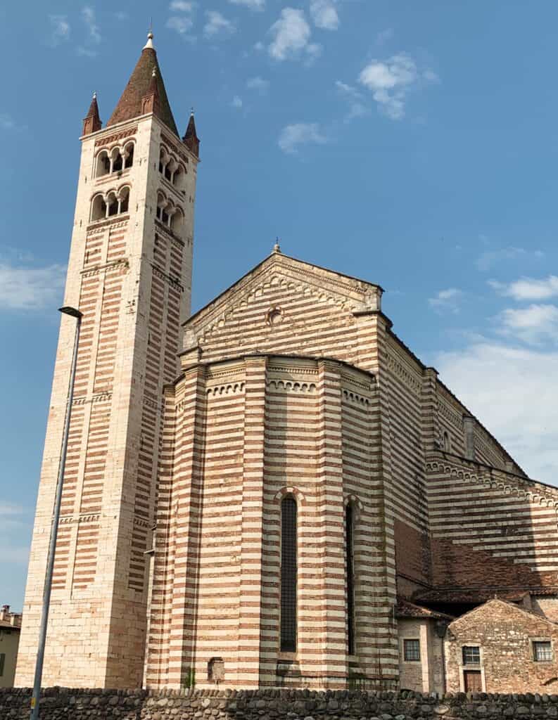 Verona San Zeno Back Striped Facade Apse And Bell Tower Romanesque Architecture