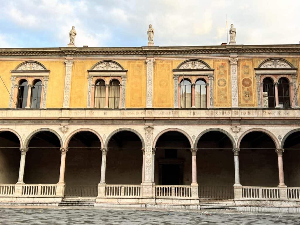 Verona Loggia del Consiglio Piazza Signori Renaissance Architecture Columns And Arches Frescoes And Statues