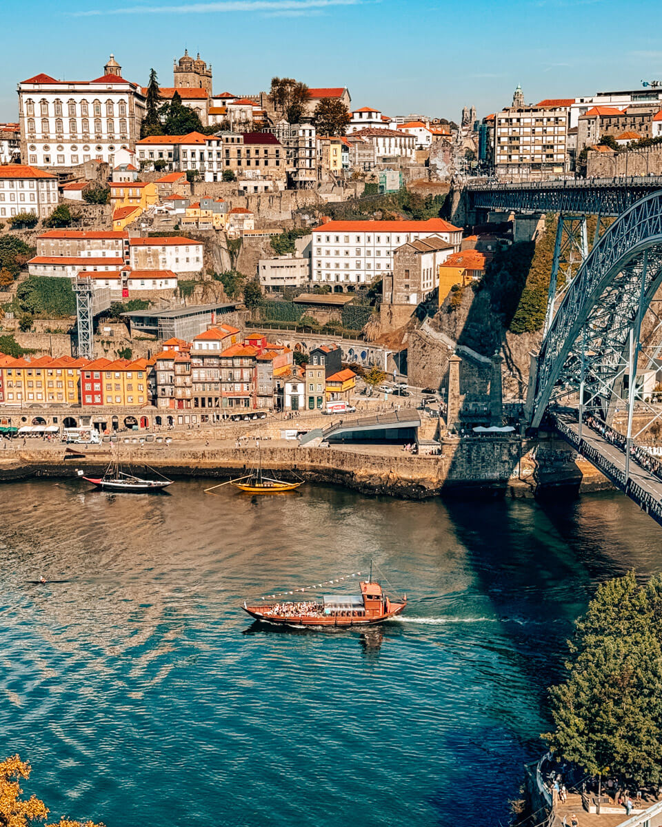 Overlooking the Douro River and Porto from a view point