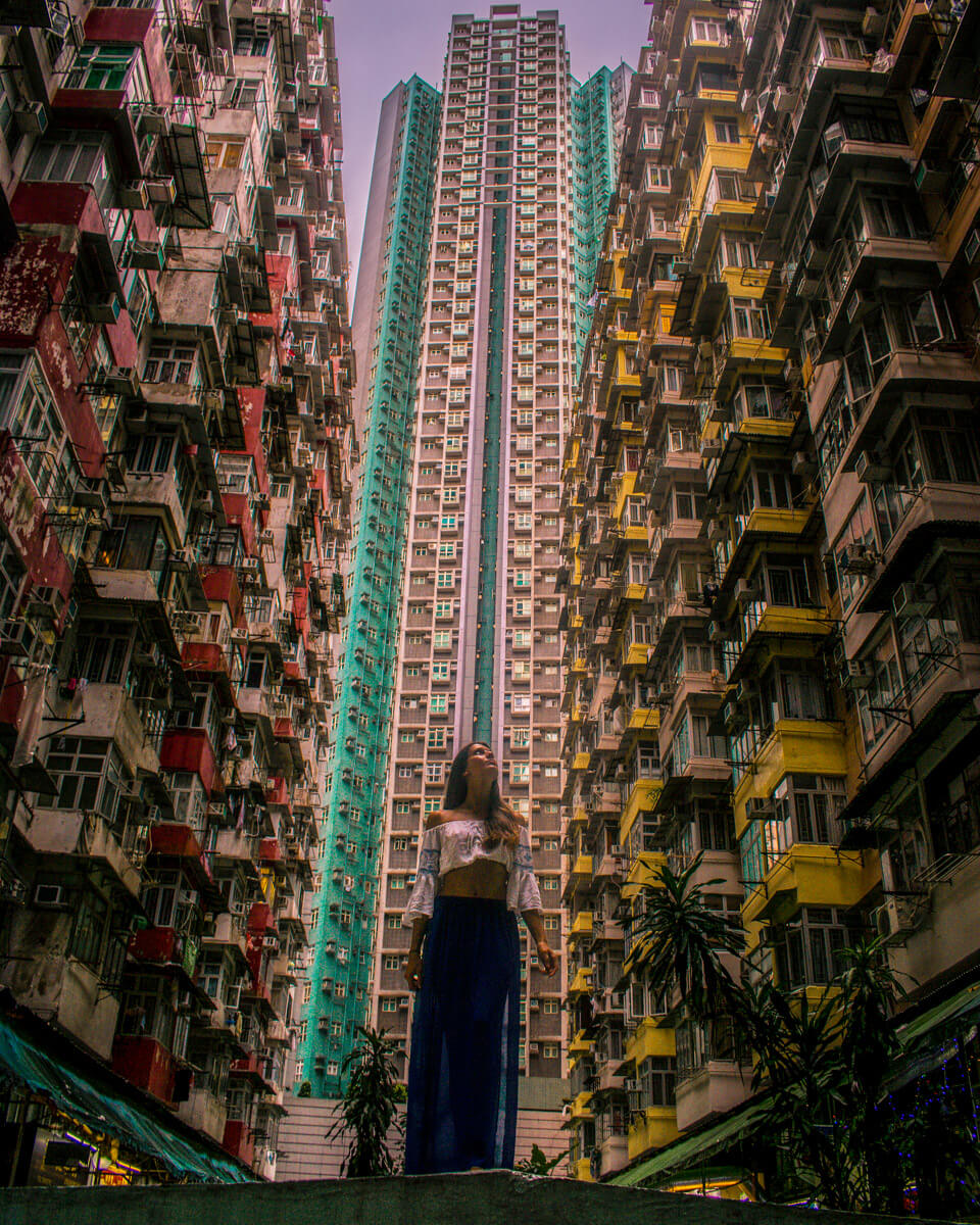 a famous photo spot in Hong Kong, the monster building of quarry bay