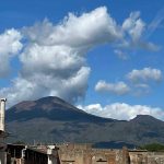 Pompeii Mount Vesuvius Volcano Ancient Roman Town Forum With Columns