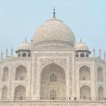 Taj Mahal Exterior View Marble Mausoleum At Sunrise Mughal Architecture Agra India